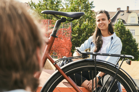 Respectful handover of a bicycle